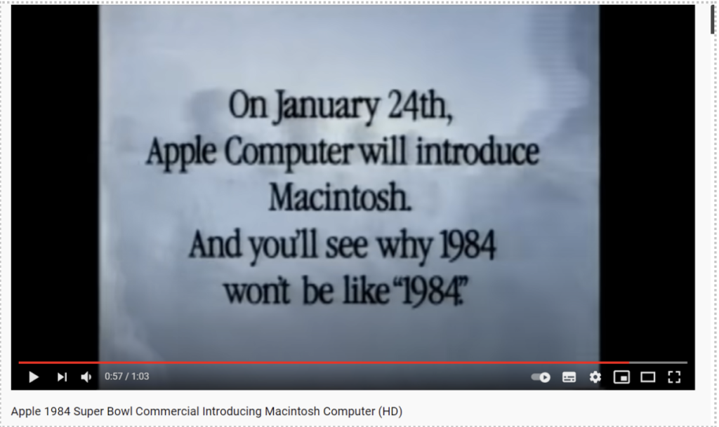 Apple Kampagne: 1984 Super Bowl Commercial 